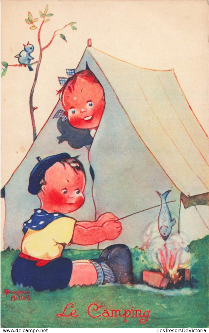 ENFANTS - Dessins D'enfants - Béatrice Mallet - Le Camping - Carte Postale Ancienne - Dessins D'enfants