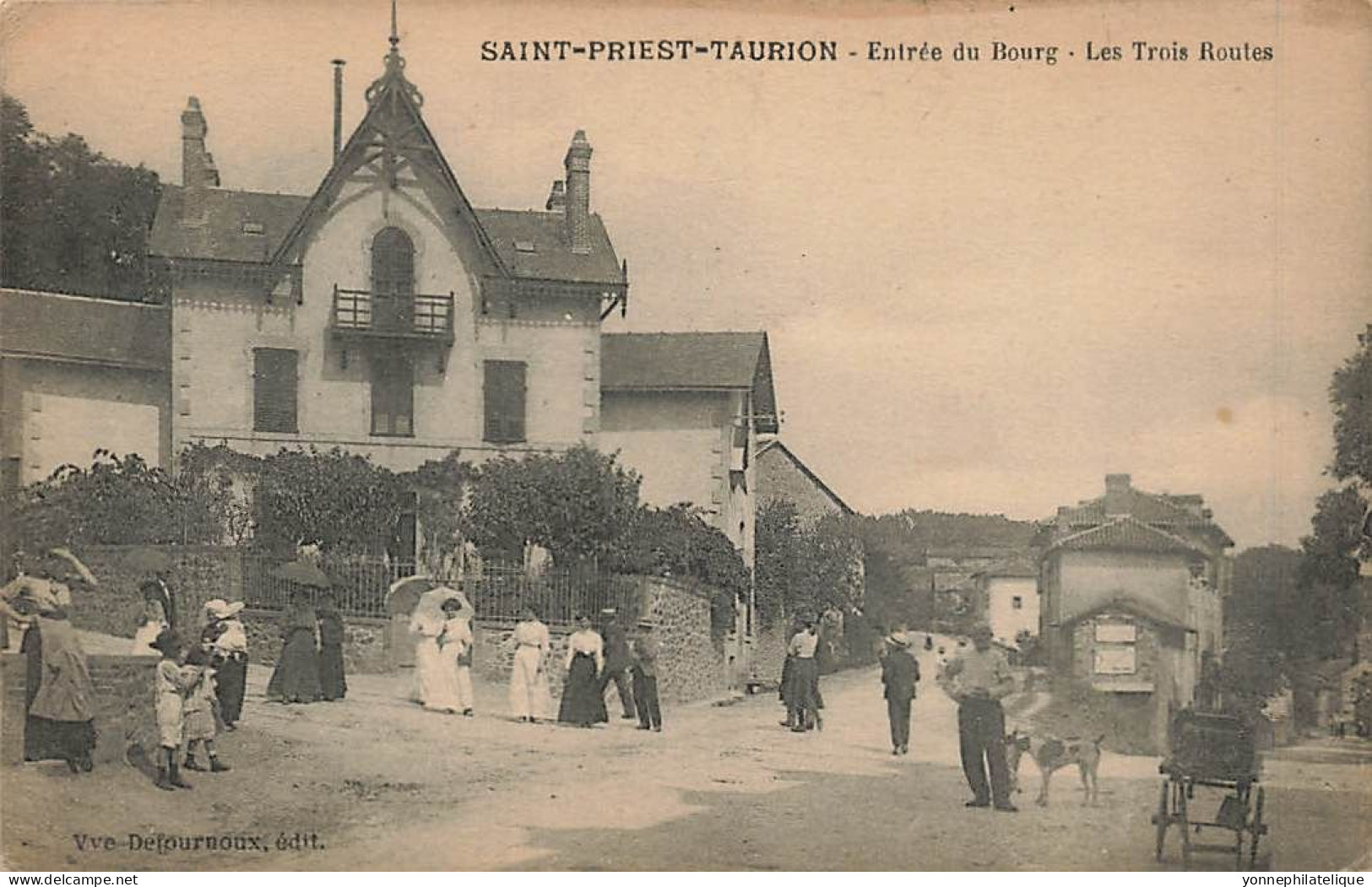 87 - HAUTE-VIENNE - SAINT-PRIEST-TAURION - Entrée Du Bourg - Les Trois Routes - Animations - 10162 - Saint Priest Taurion