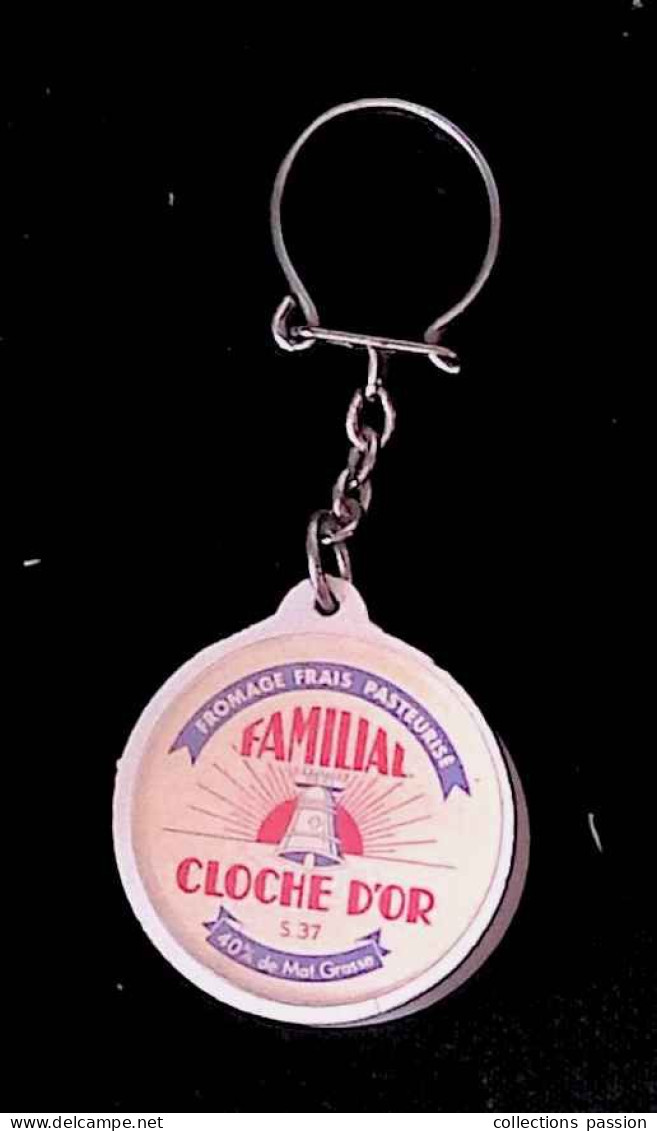 Porte Clefs, Clés, Fromage Frais Familial CLOCHE D'OR, 2 Scans, Frais Fr 1.95 E - Porte-clefs