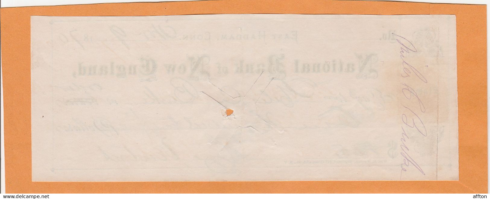 United States Old Check Cheques - Chèques & Chèques De Voyage