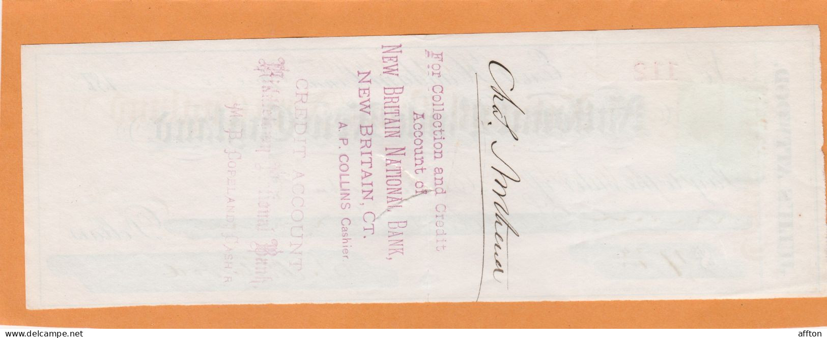 United States Old Check Cheques - Assegni & Assegni Di Viaggio