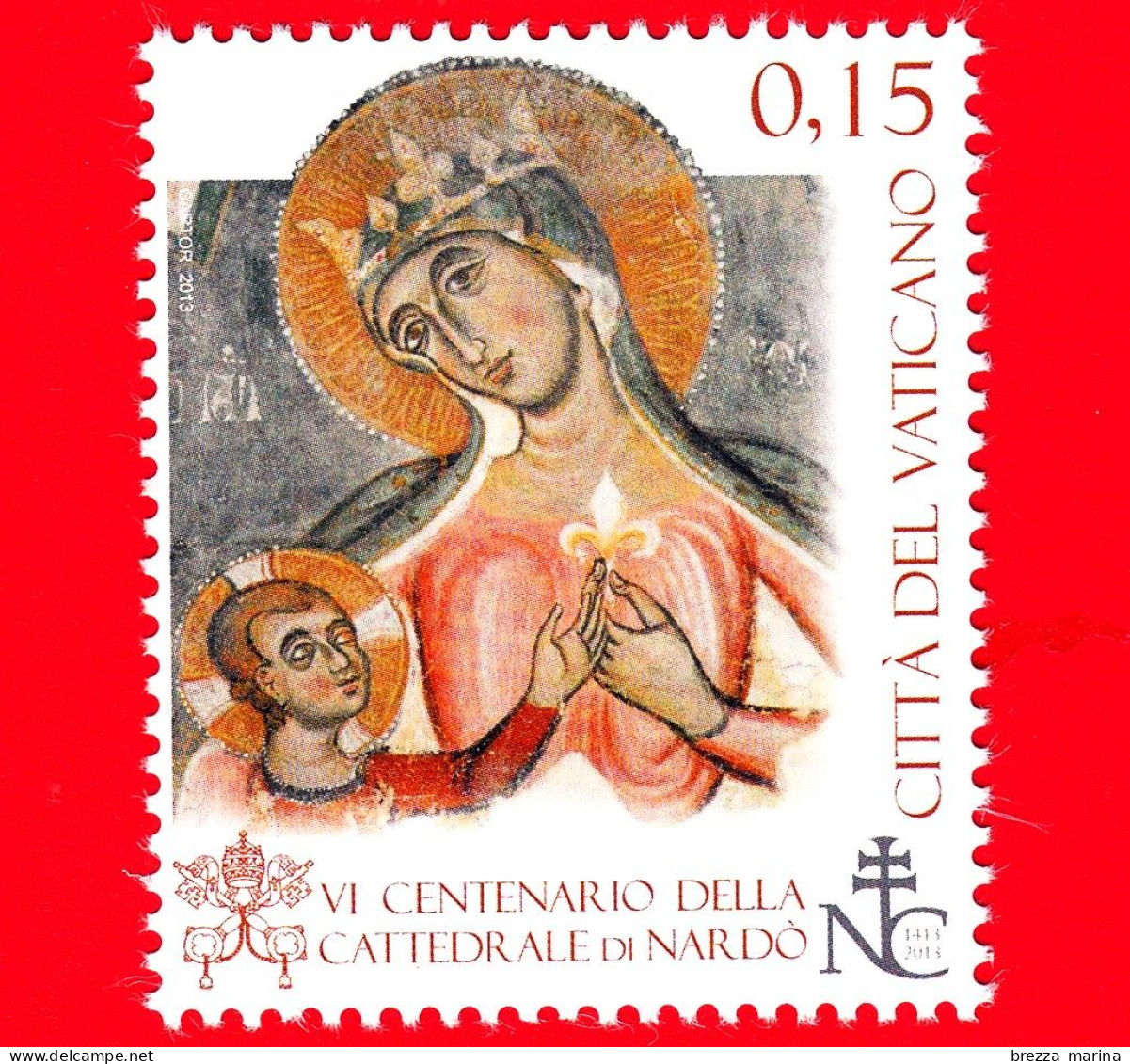 Nuovo - VATICANO - 2013 - Cattedrale Di Santa Maria Di Nardò - Madonna Del Giglio - 0,15 € - Unused Stamps
