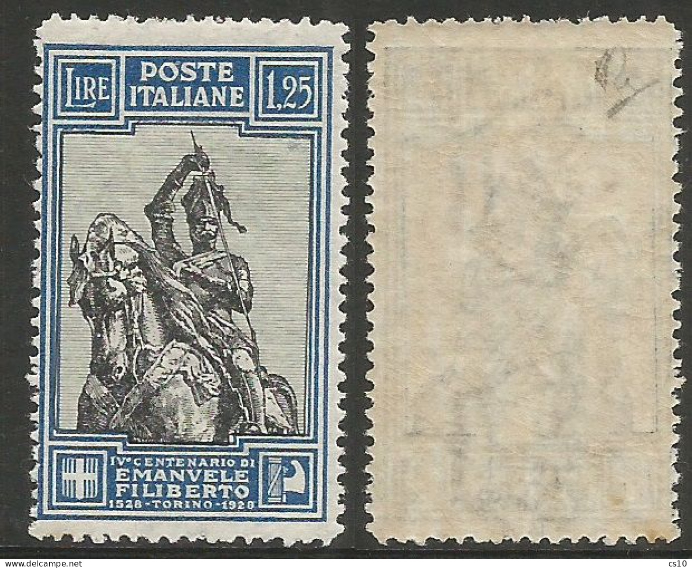 Regno 1928 Emanuele Filiberto L.1,75 MVLH/*TL Perf. 13e3/4 Lineare # 235/I - Lotti E Collezioni