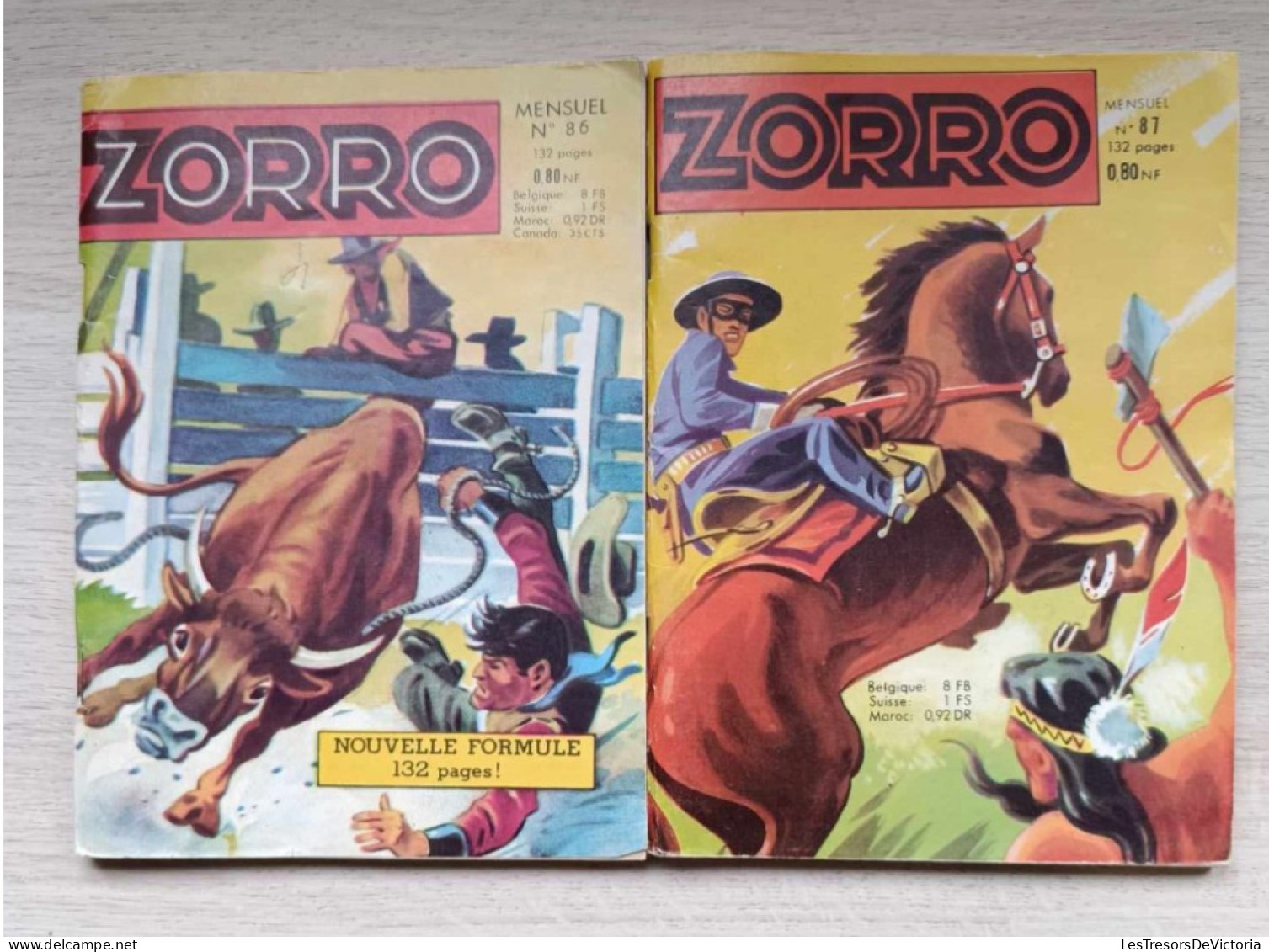 Bd - Zorro - Mensuel N86 Et 87 - Lot De Deux Livres - Lots De Plusieurs BD