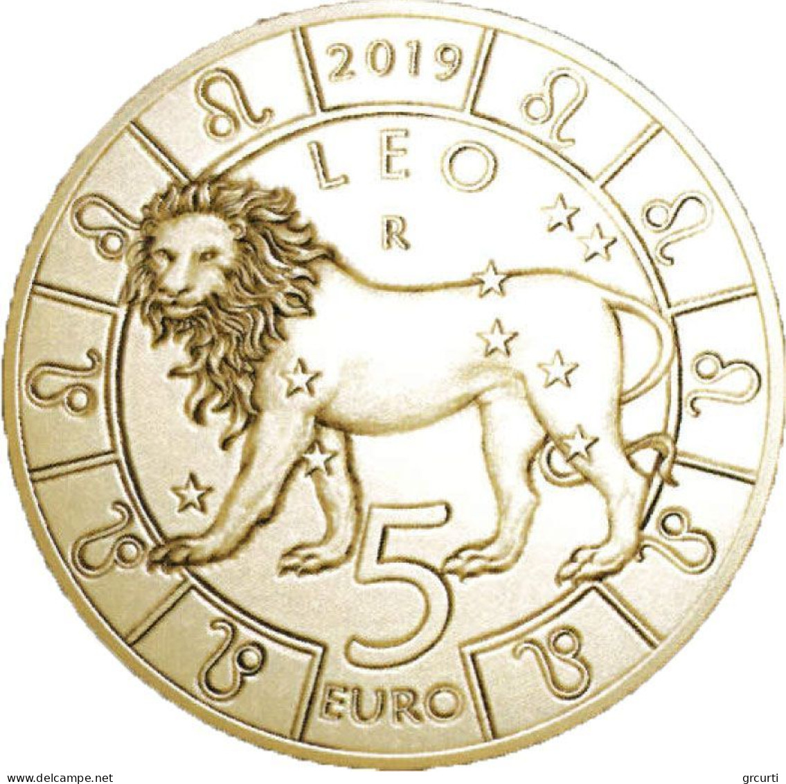 San Marino - 5 Euro 2019 - Segni Dello Zodiaco - Leone - UC# 222 - San Marino