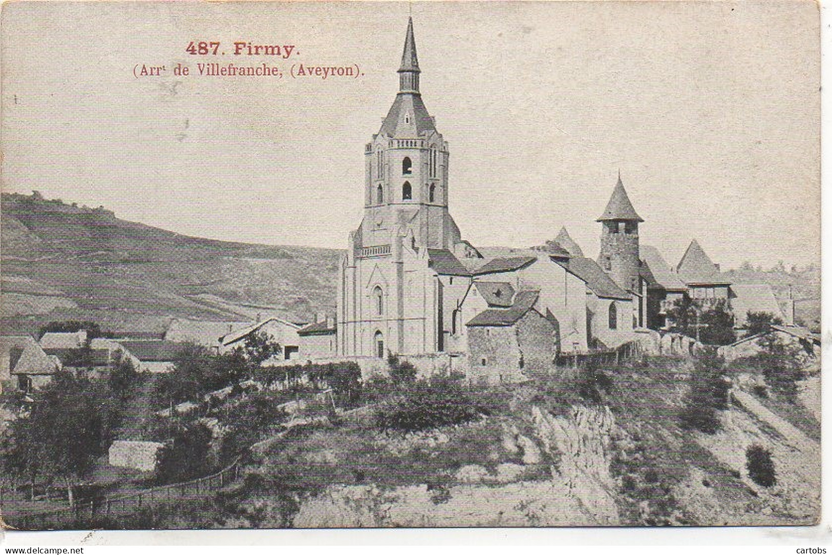 12 FIRMY  Vue Sur L'Eglise Et Village - Firmi