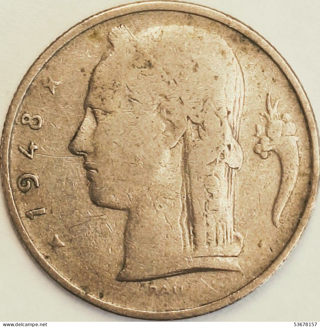 Belgium - 5 Francs 1948, KM# 134.1 (#3156) - 5 Francs