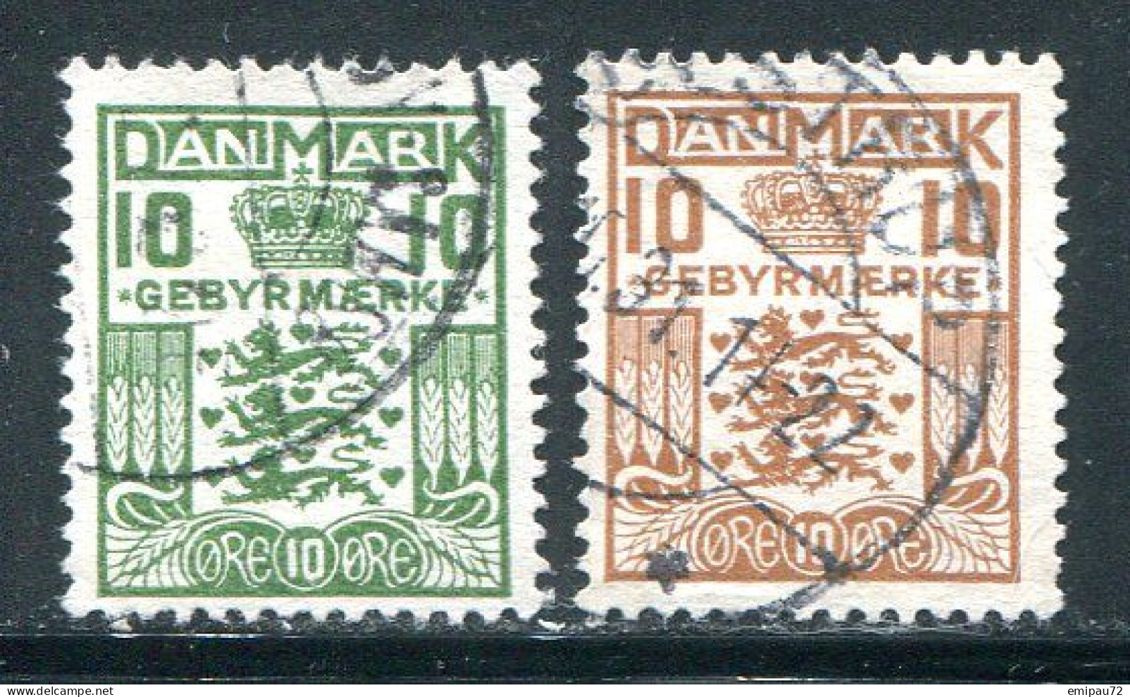 DANEMARK- Timbre Taxe Y&T N°20 Et 21- Oblitérés - Segnatasse