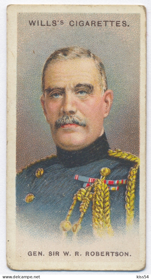 CT 6 - 22 UNITED KINGDOM, Lt. Gen. Sir W. R. Robertson, Allied Army Leader - Old Wills's Cigarettes - 68/35 Mm - Wills