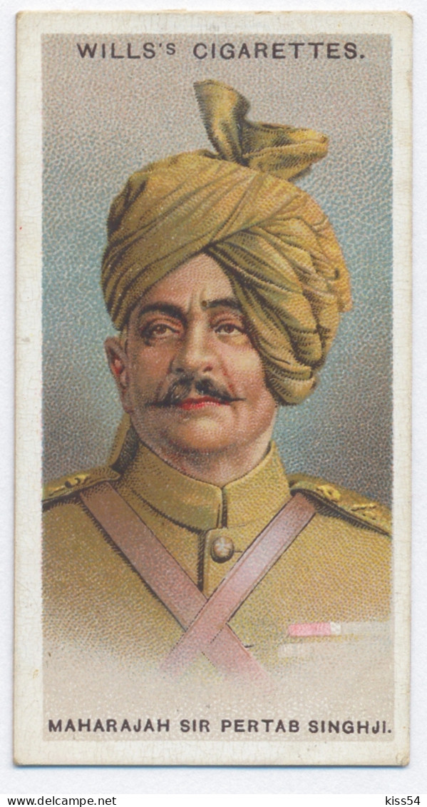 CT 6 - 30 INDIA, Gen H.H. Maharajah Sir Pertab Singhji, Allied Army Leader - Old Wills's Cigarettes - 68/35 Mm - Wills