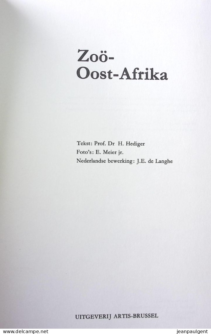H. Hediger - Zoo: Oost-Afrika - Geography