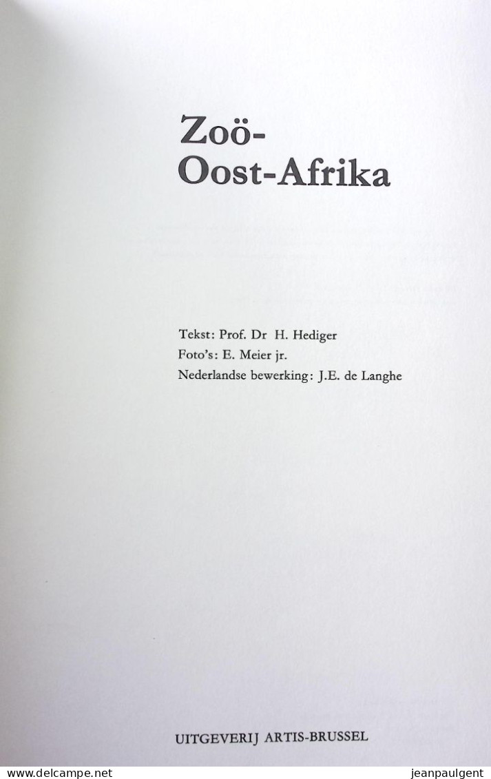 H. Hediger - Zoo: Oost-Afrika - Géographie