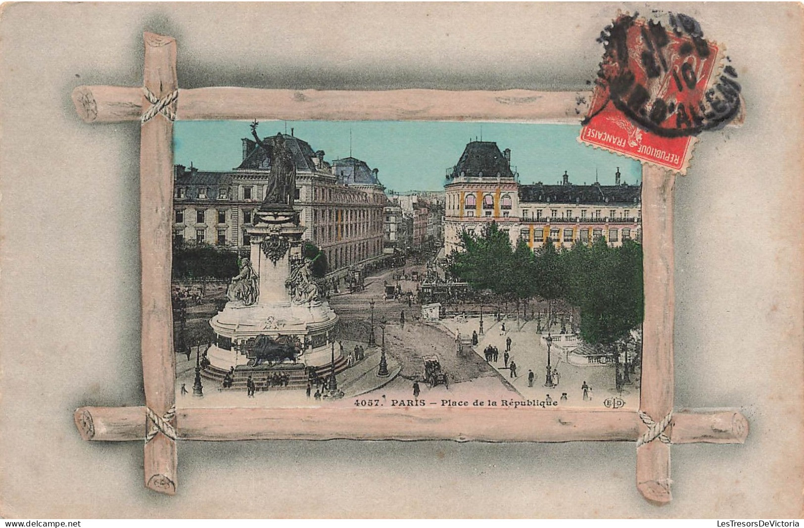 FRANCE - Paris - Place De La République - Animé - Colorisé - Carte Postale Ancienne - Places, Squares