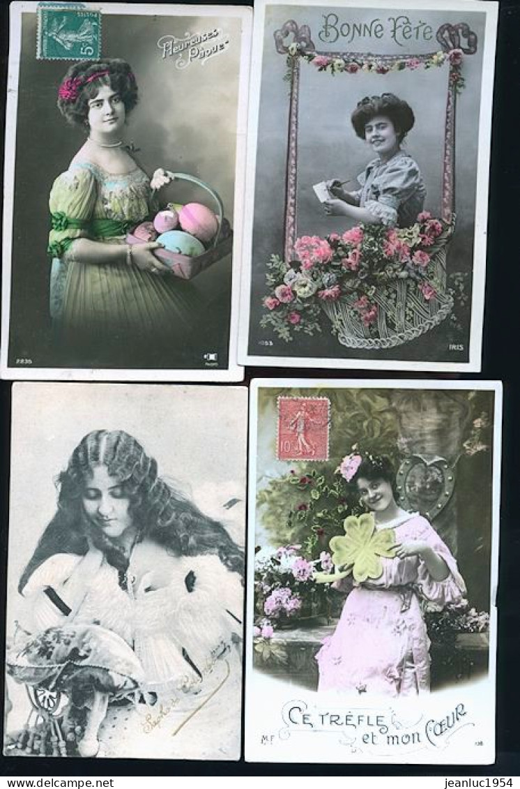 BELLES FEMMES FANTAISIE LOT DE 1000 CARTES - 500 Postcards Min.