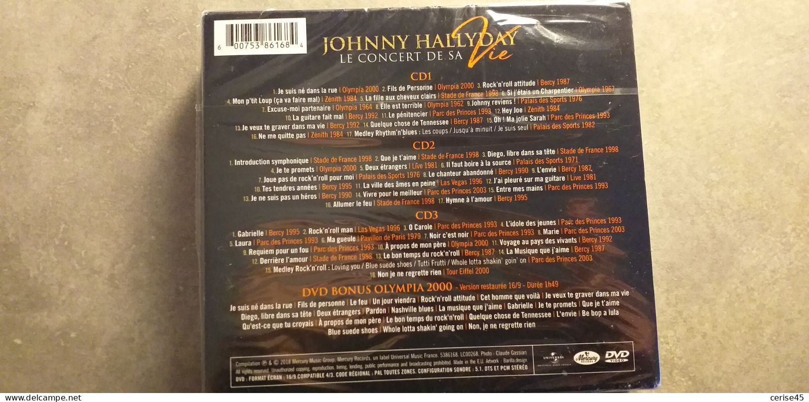 Johnny Hallyday - Le Concert De Sa Vie / Coffret 3 Cd + Dvd - Other - French Music