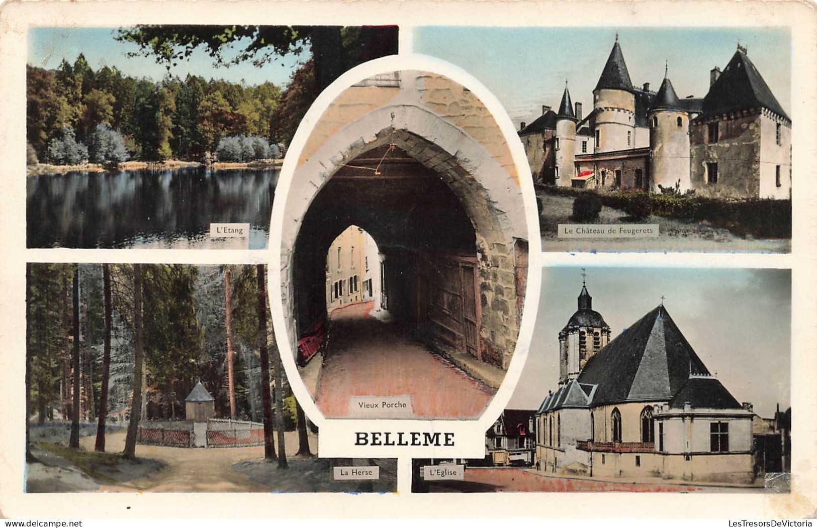 FRANCE - Belleme - Vieux Porche - La Herse - L'Eglise - Multivues - Carte Postale - Autres & Non Classés