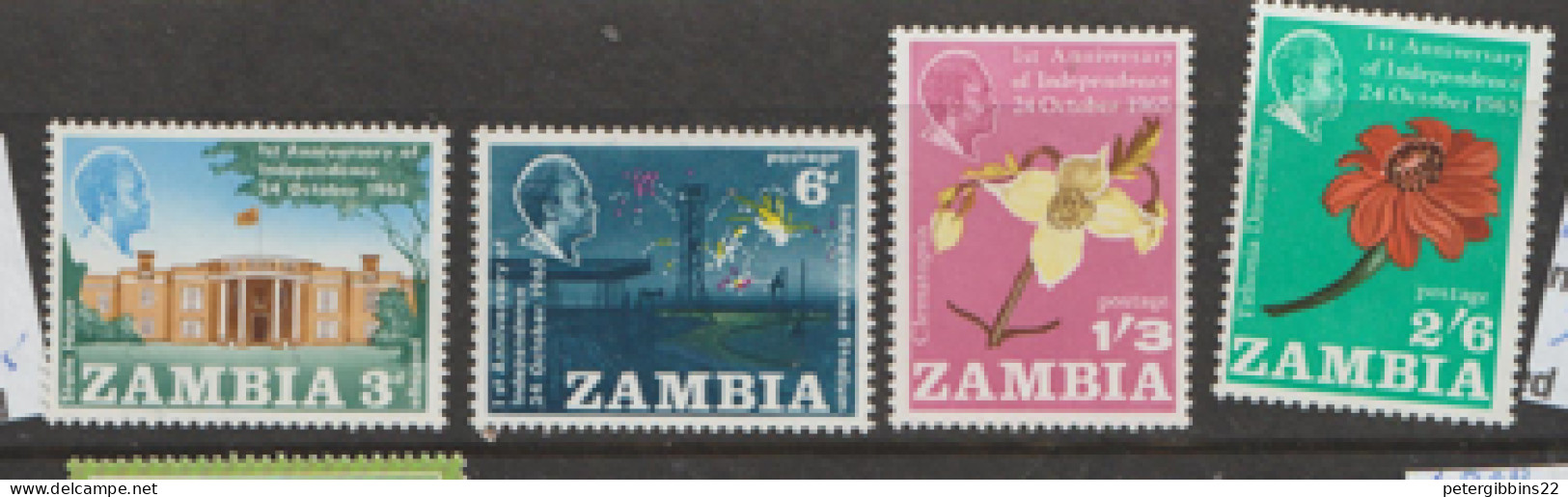 Zambia  1965  SG  112-5  1st Anniversary  Independence Unmounted Mint - Zambie (1965-...)