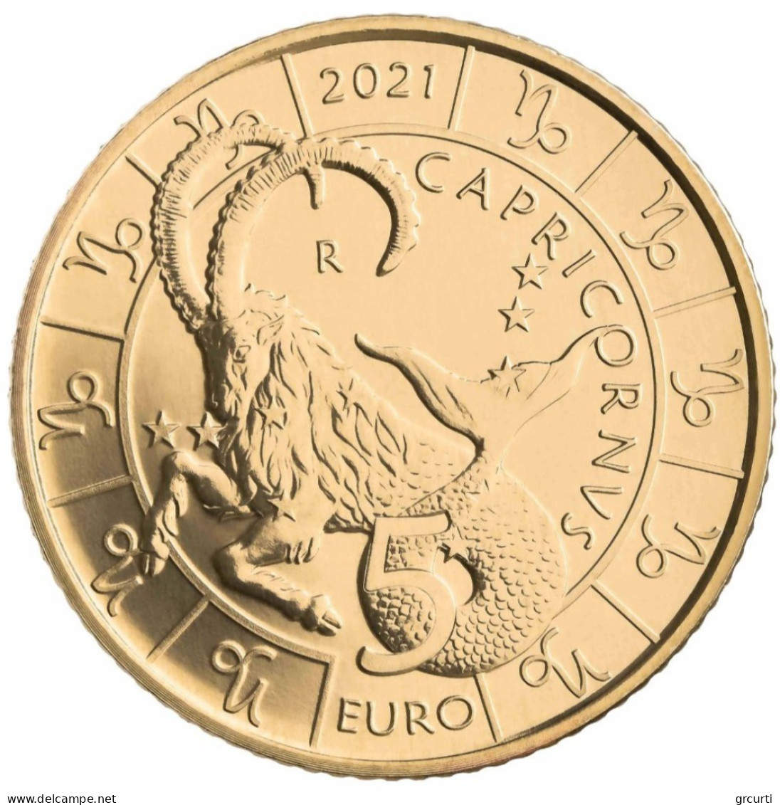 San Marino - 5 Euro 2021 - Segni Dello Zodiaco - Capricorno - UC# 237 - San Marino