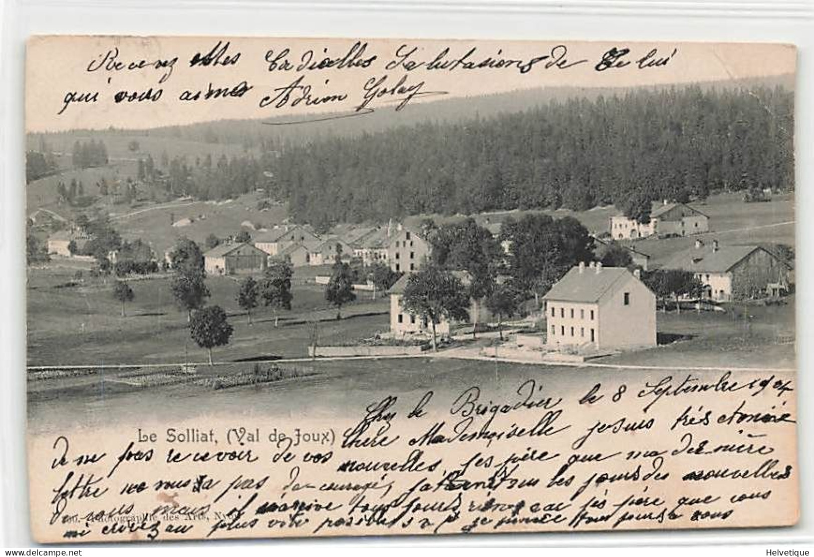 Le Solliat  Vallée De Joux 1904 Le Chenit - Lac De Joux