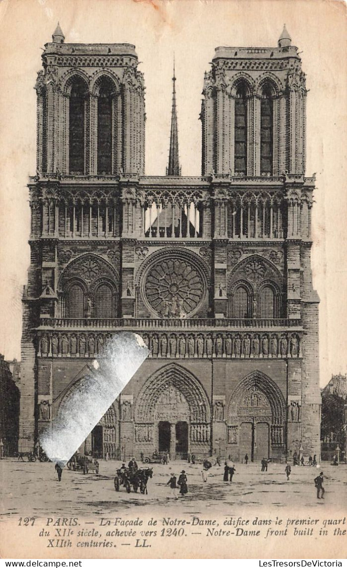 FRANCE - Paris - La Façade De Notre Dame - Carte Postale Ancienne - Notre Dame Von Paris