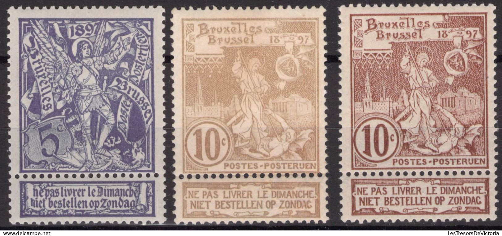 Timbre - Belgique - 1896 - COB 71/3** MNH - Cote 25 - Autres & Non Classés