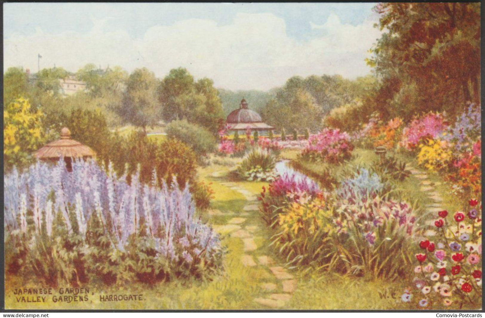 Japanese Garden, Valley Gardens, Harrogate, Yorkshire, C.1960 - Salmon Postcard - Harrogate