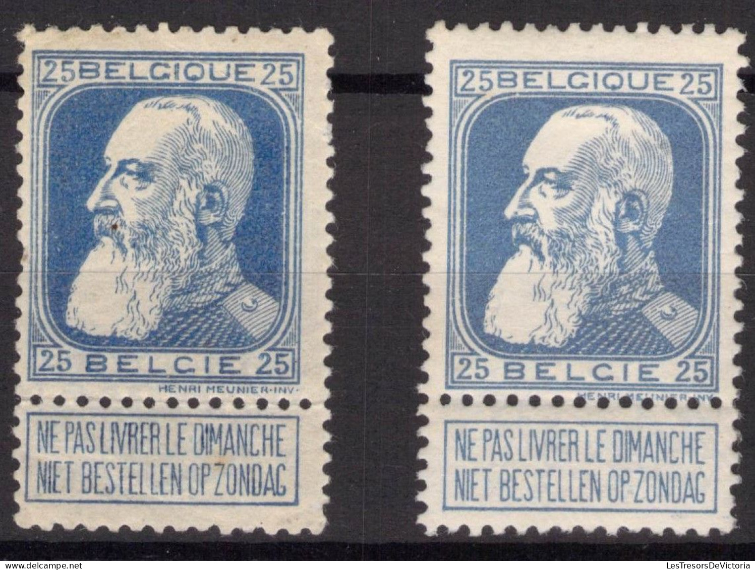 Timbre - Belgique - 1905 - COB 76-76a - ** MNH - Grosse Barbe - Cote 116 - 1905 Breiter Bart