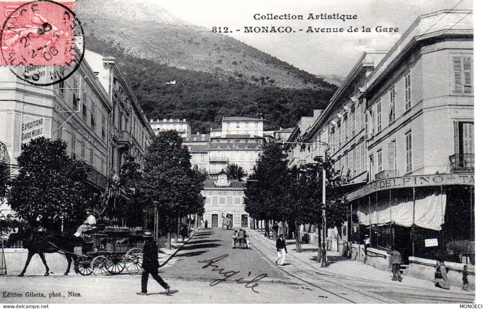 MONACO -- MONTE CARLO --  CPA  -- Avenue De La Gare - La Condamine