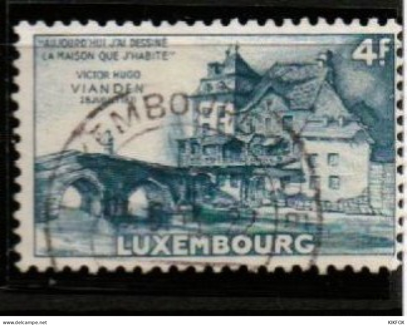 LUXEMBURG,LUXEMBOURG 1953 ,MI 513, YV 472, FREIMARKE: ANSICHTEN,  VICTOR HUGO, GESTEMPELT, OBLITERE - Gebruikt