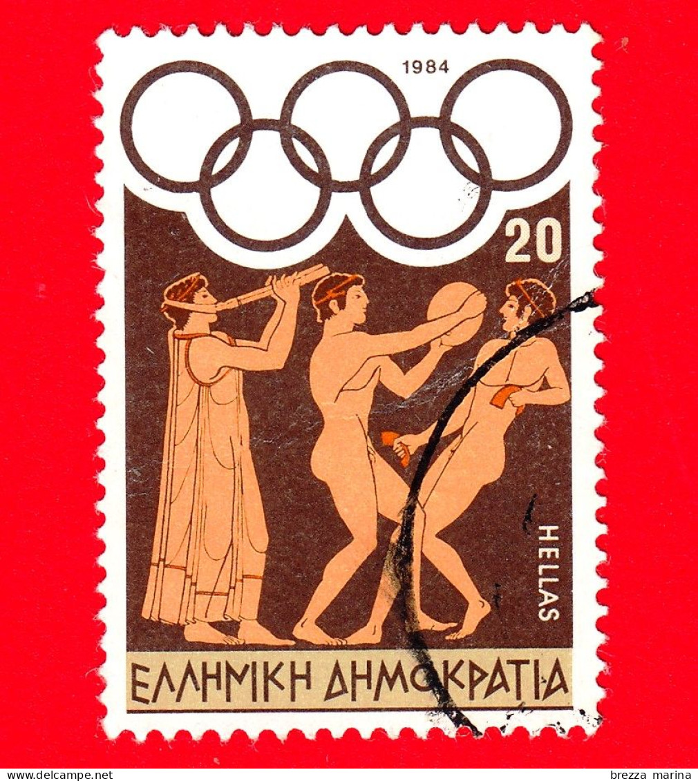 GRECIA - HELLAS - Usato - 1984 - Giochi Olimpici, Los Angeles - 20 - Oblitérés