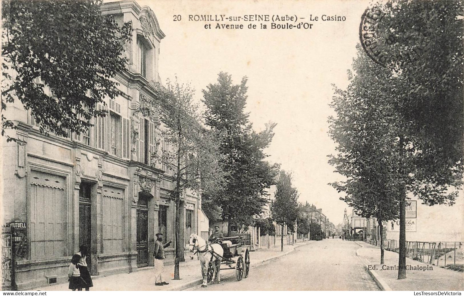 FRANCE - Romilly Sur Seine - Le Casino Et Avenue De La Boule-d'or - Carte Postale Ancienne - Romilly-sur-Seine