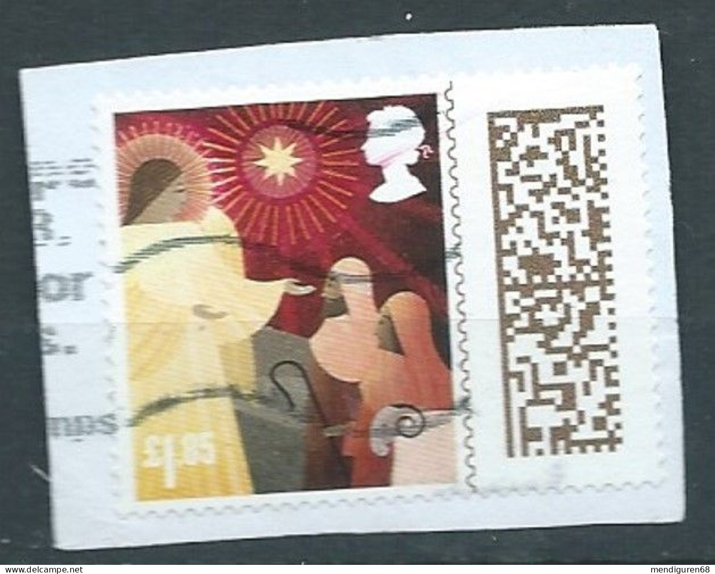 GROSSBRITANNIEN GRANDE BRETAGNE GB 2022 CHRISTMAS £1.85 USED ON PAPER SG 4736 MI 5072 YT 5463 SN 4297 - Gebruikt