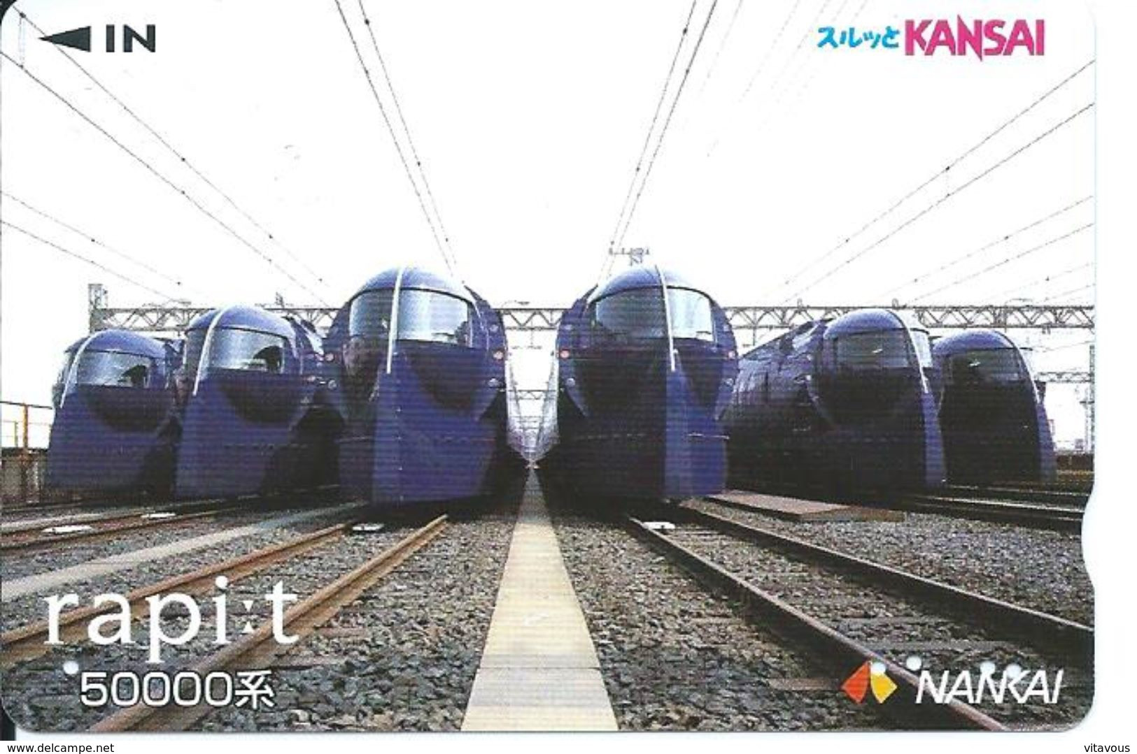 JAPON Train RAPI-T Rail Carte Prépayée Karte Card  (D.58) - Trains