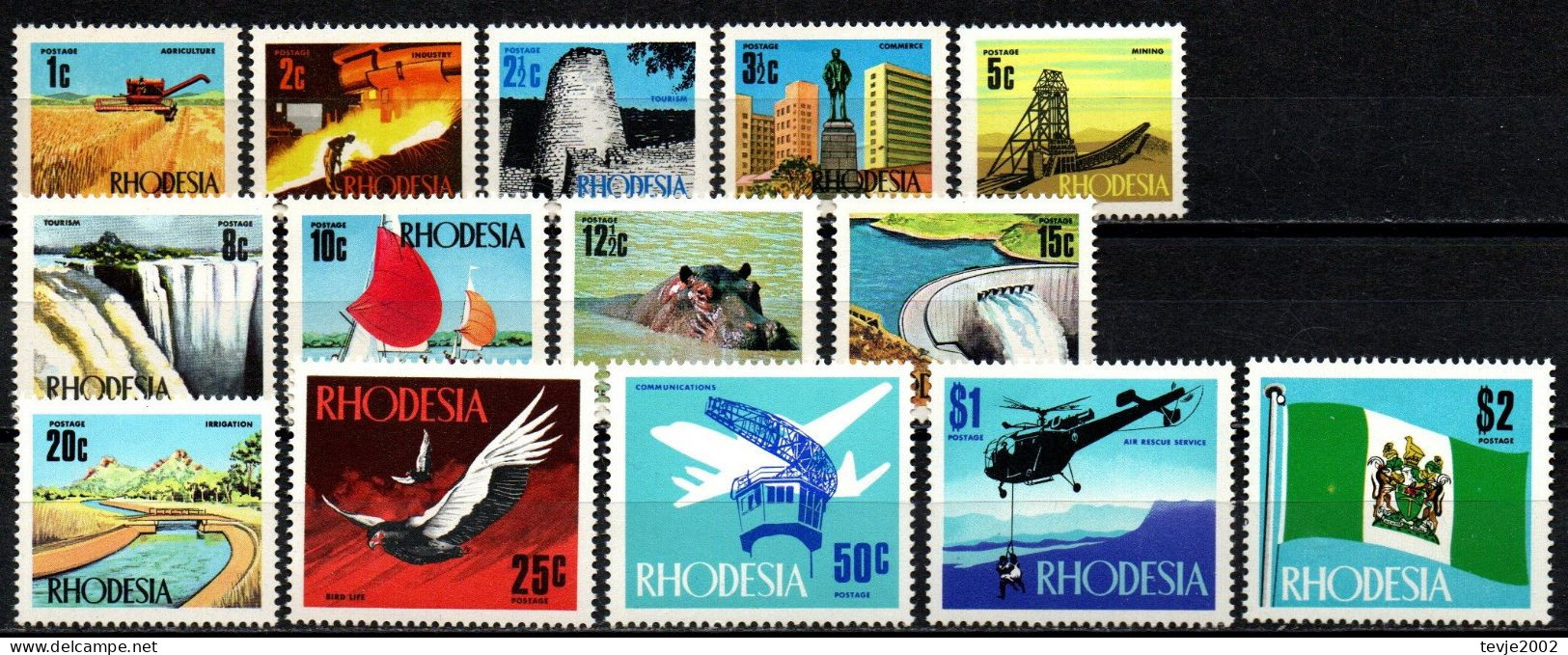 Rhodesien 1970 - Freimarken Mi.Nr. 88 - 101 - Postfrisch MNH - Rhodesien (1964-1980)