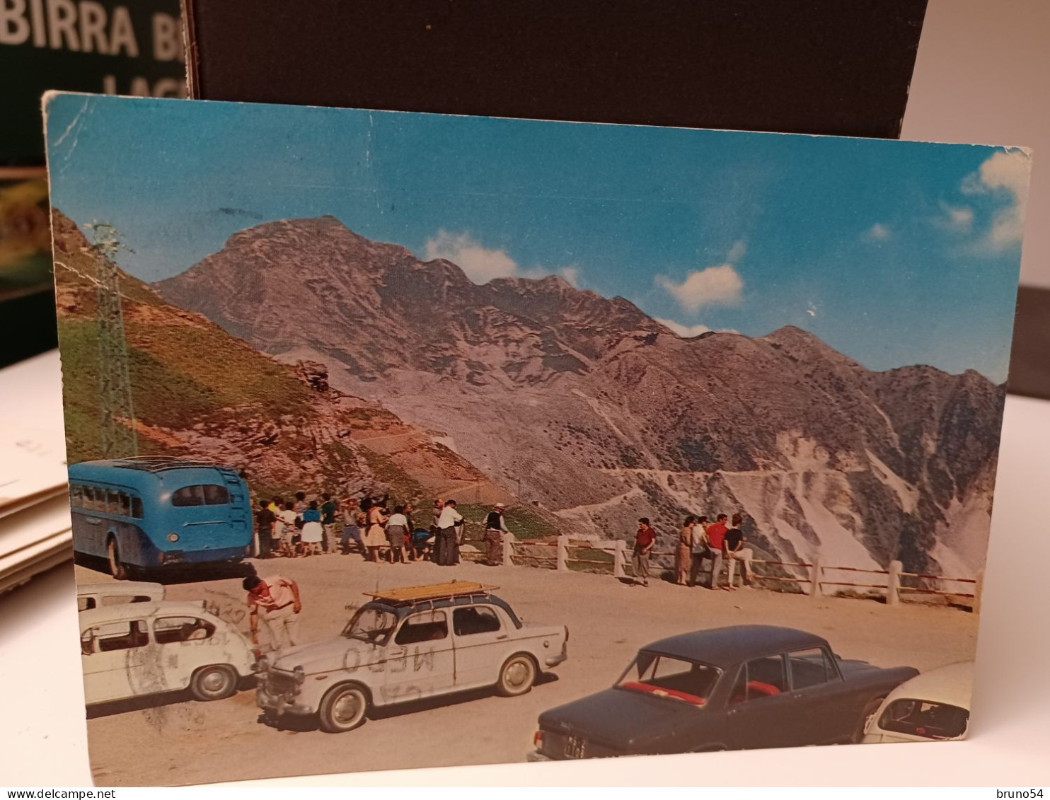 Cartolina Carrara , Verso Campo Cecina ,1967, Auto Fiat 1100 , Fiat 600 - Carrara