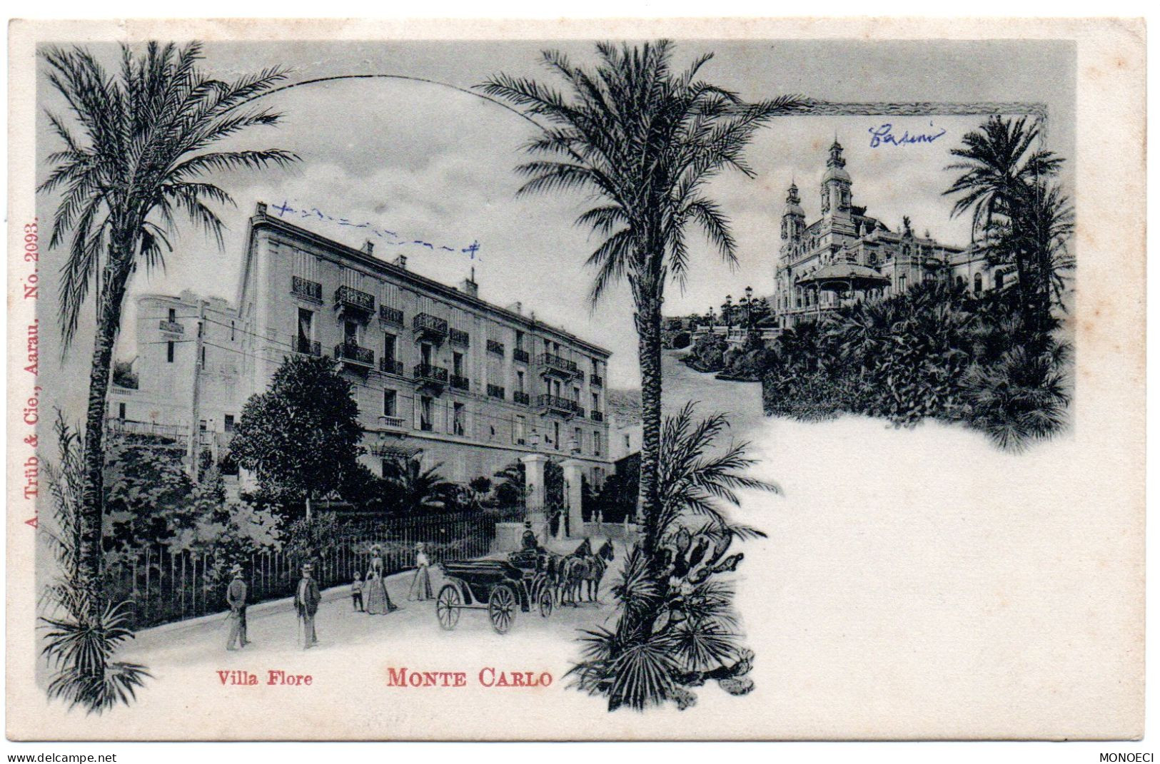 MONACO -- MONTE CARLO --  CPA -- Villa Flore - Hôtels