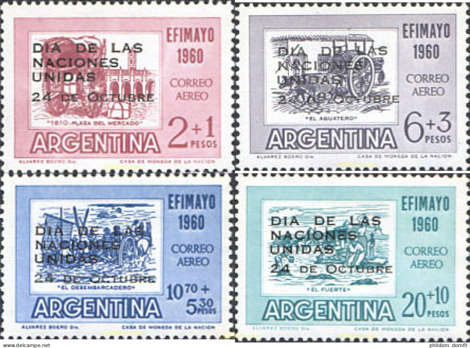 222372 MNH ARGENTINA 1960 DIA DE LAS NACIONES UNIDAS - Ungebraucht