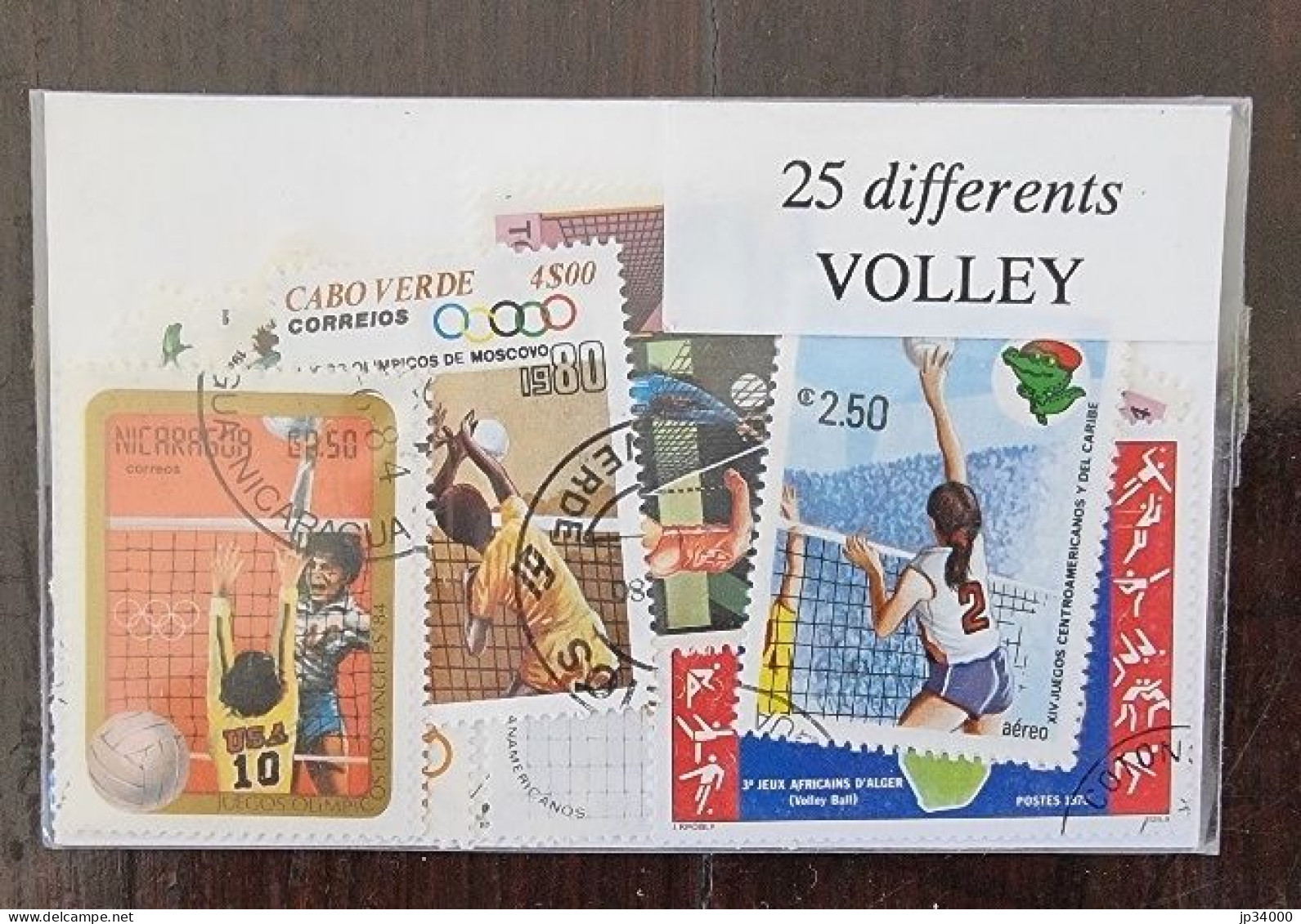 VOLLEY BALL Lot De 25 Timbres Poste Tous Differents. Satisfaction Assurée - Volley-Ball