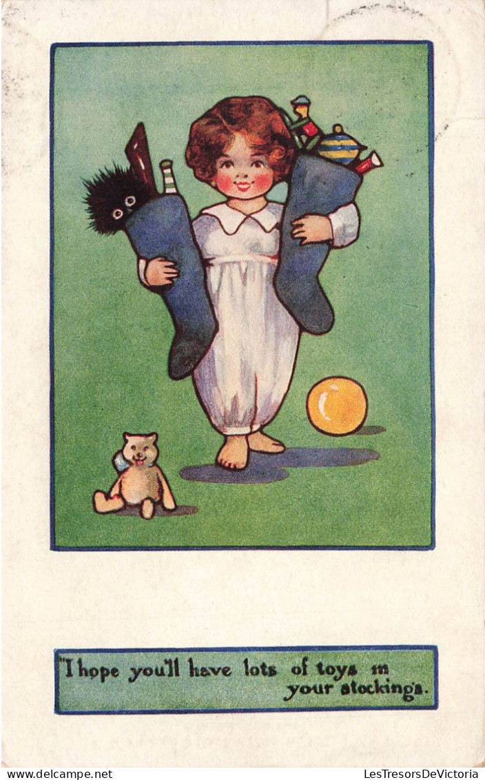 ENFANTS - I Hope You'll Have Lots Of Toys M Your Stockings - Carte Postale Ancienne - Altri & Non Classificati