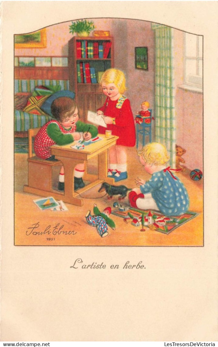ENFANTS - L'artiste En Herbe - Pauli Ebner - Carte Postale Ancienne - Sonstige & Ohne Zuordnung