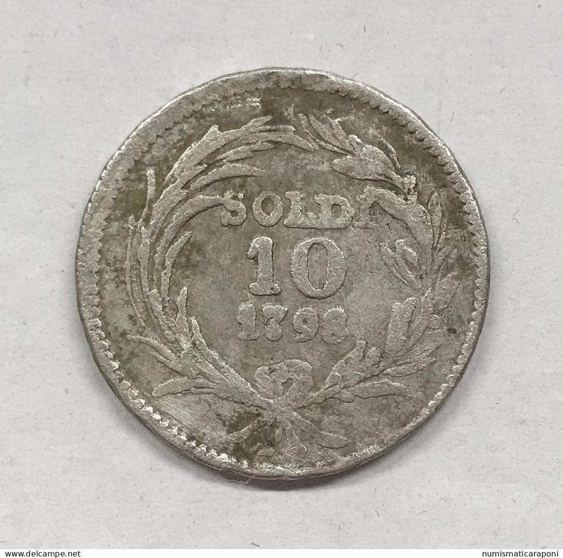 Italy ITALIA Genova Rep. Ligure 10 Soldi 1798 E.1312 - Genes