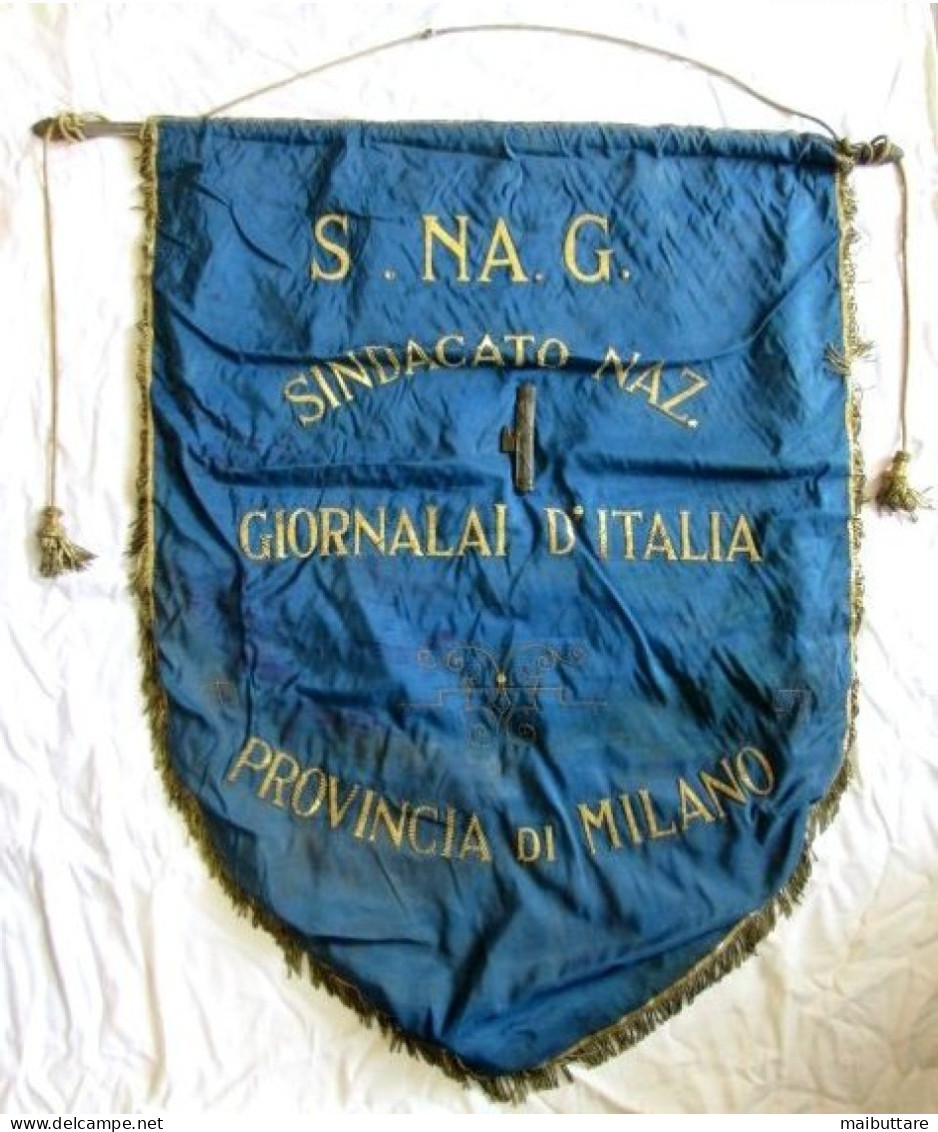 Gagliardetto/bandiera S.NA.G. Sindacato Naz. Giornalai D'Italia. Prov. Milano - Drapeaux