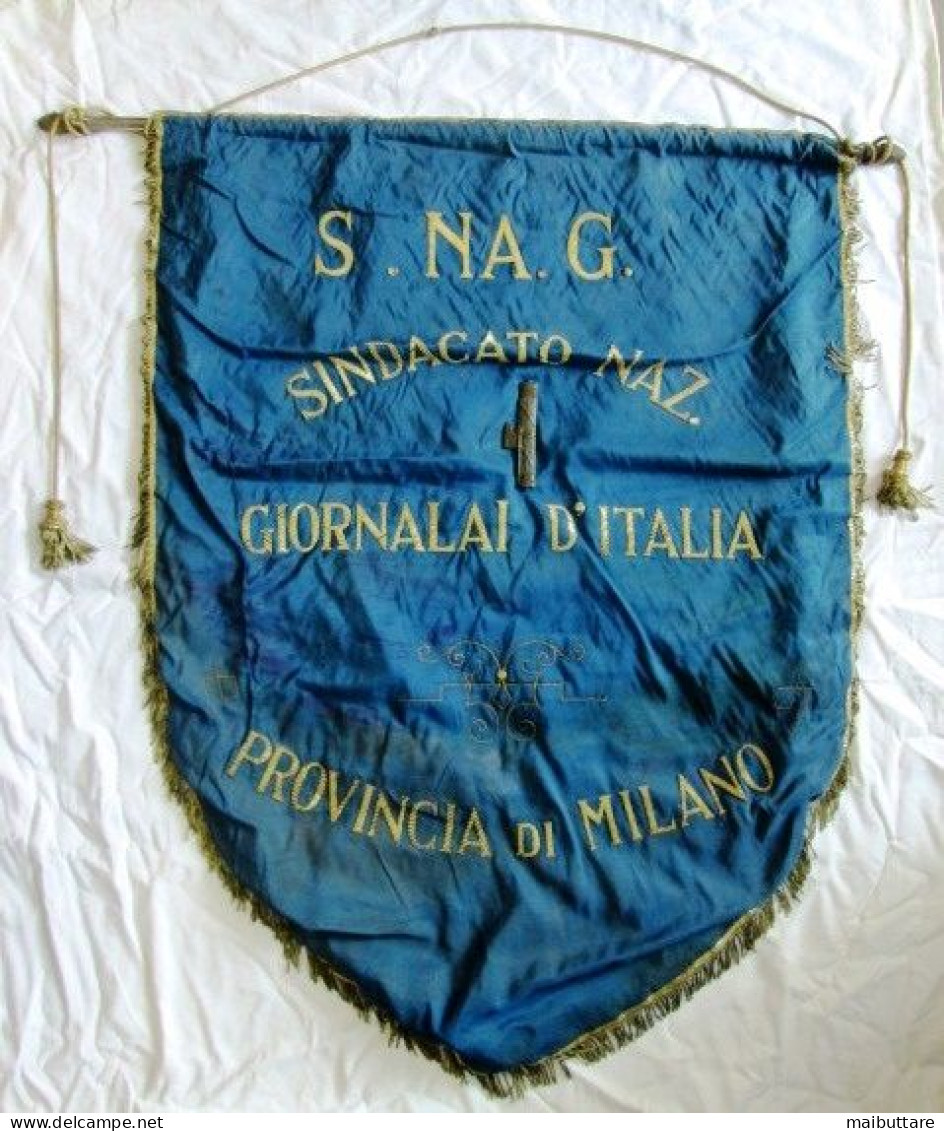 Gagliardetto/bandiera S.NA.G. Sindacato Naz. Giornalai D'Italia. Prov. Milano - Flaggen
