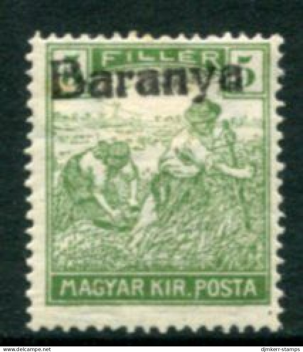 BARANYA Serb Occ. 1919 Harvesters 5f Without Date LHM / *.  Michel 20 - Baranya