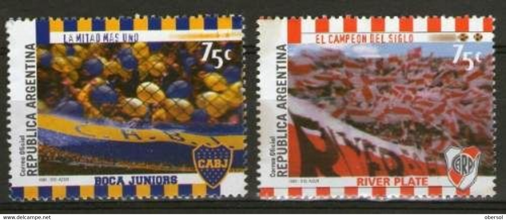 Argentina 1999 Boca River Complete Permanent Set MNH - Neufs