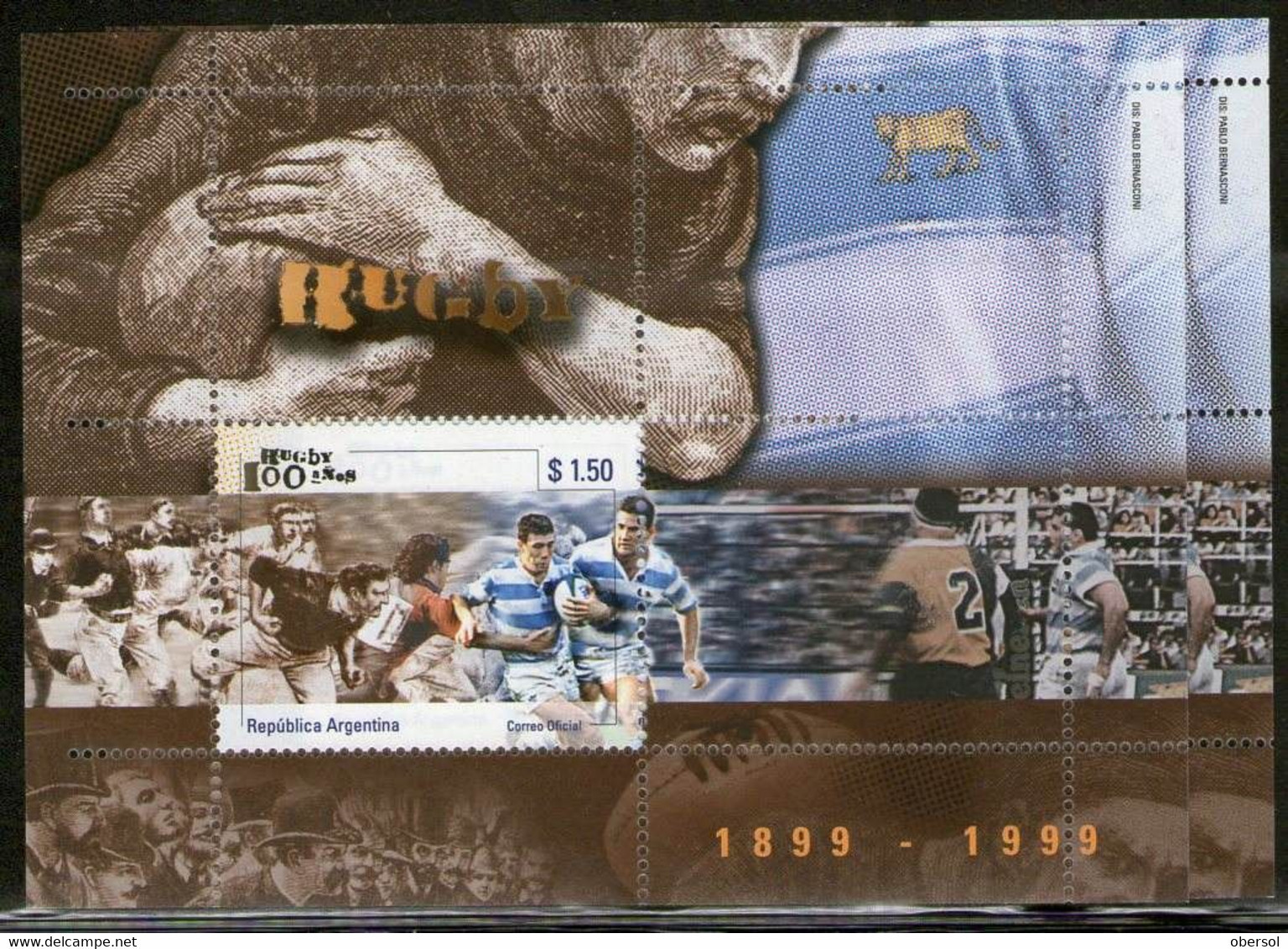 Argentina 1999 Sports Rugby Souvenir Sheet MNH - Unused Stamps