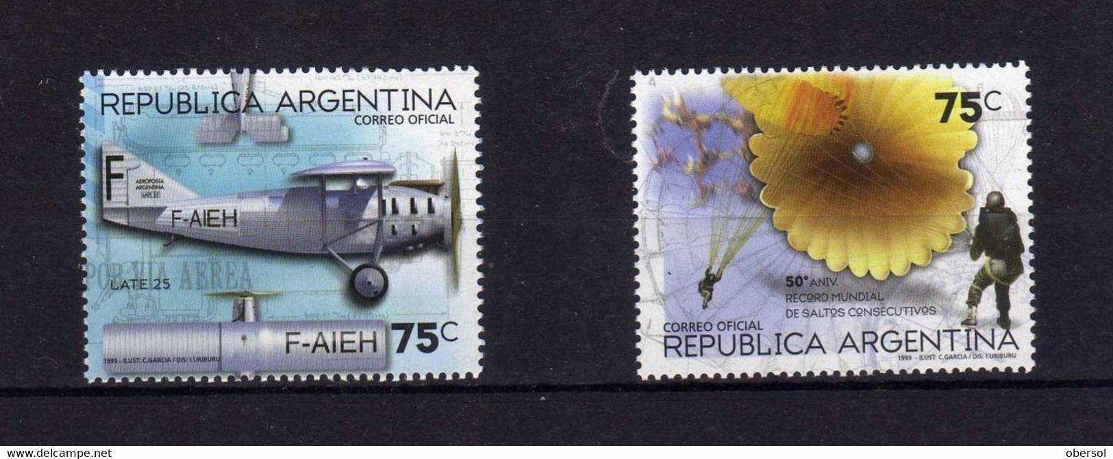 Argentina 1999 Aviation Planes Complete Set MNH - Unused Stamps