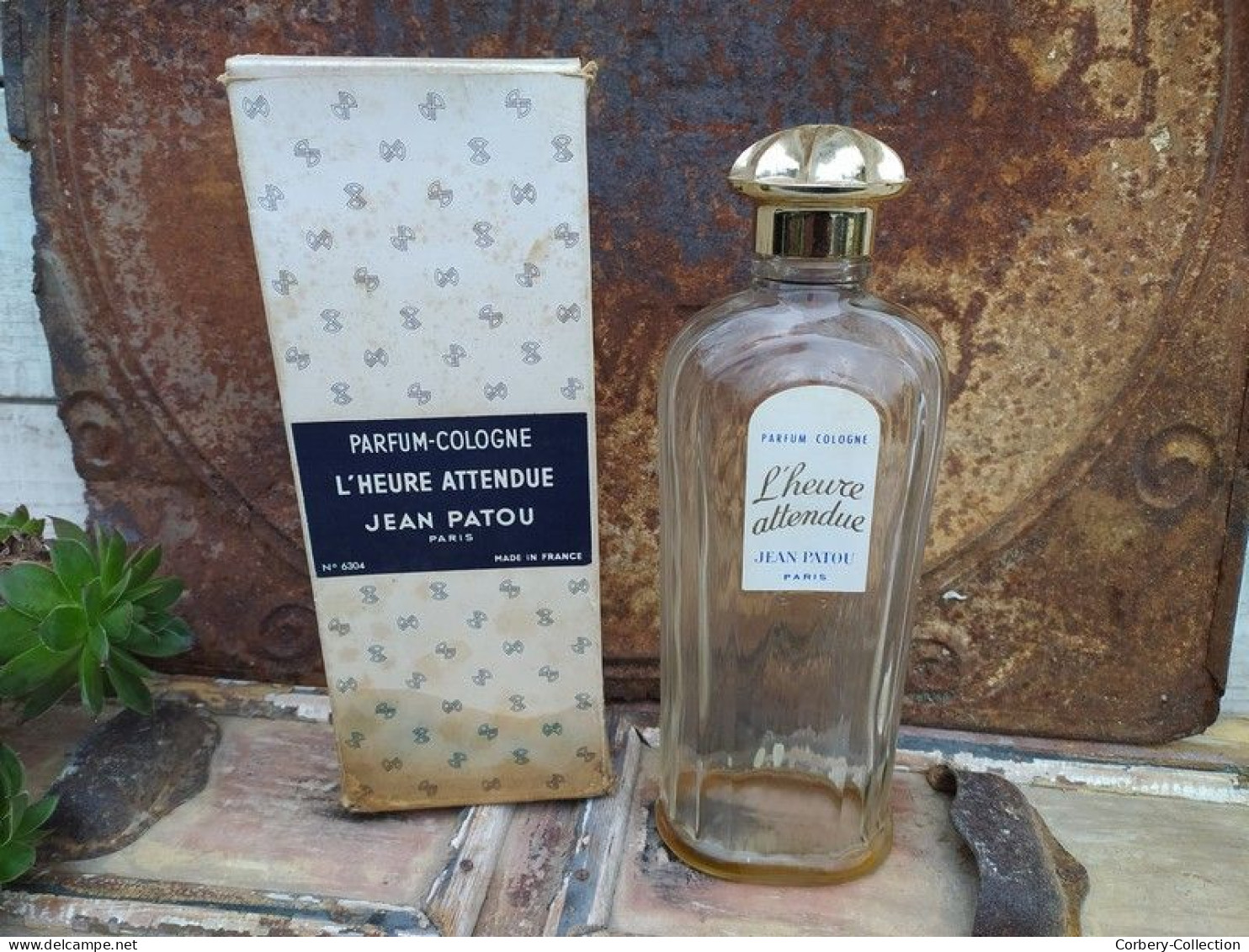 Ancien Flacon Parfum Jean Patou Paris L'Heure Attendue - Flaconi Profumi (vuoti)