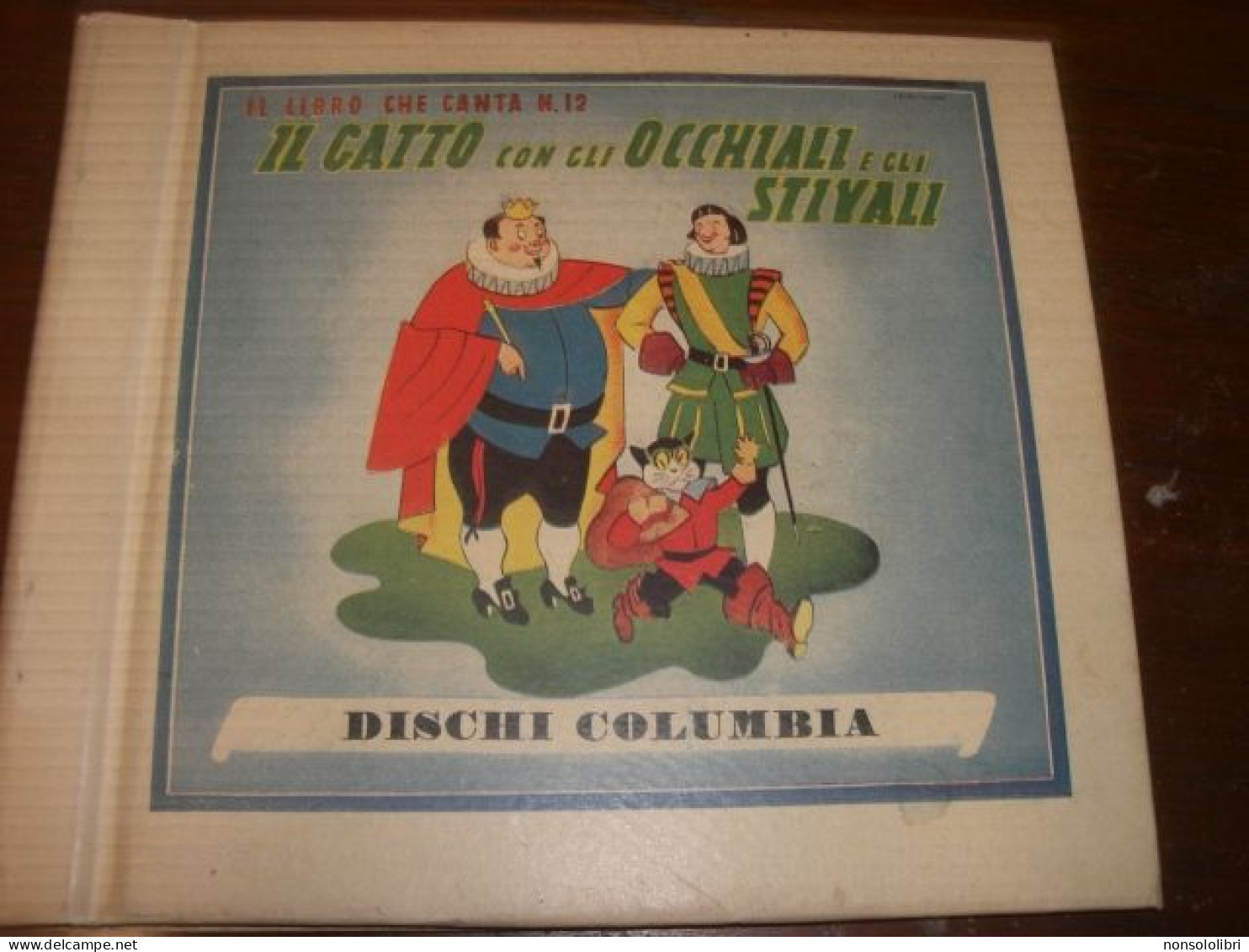 IL LIBRO CHE CANTA N.12 IL GATTO CON GLI STIVALI -DISCHI COLUMBIA - Classici