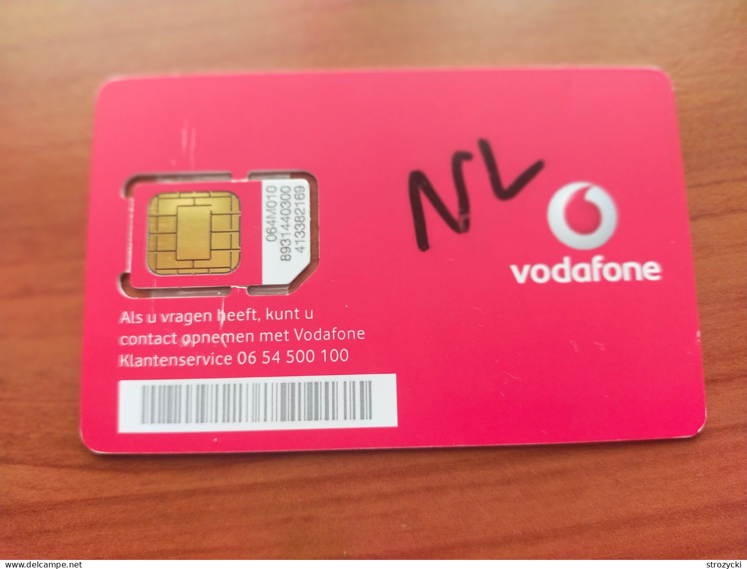 Netherlands  - Vodafone (standard SIM) - GSM SIM - GSM-Kaarten, Bijvulling & Vooraf Betaalde